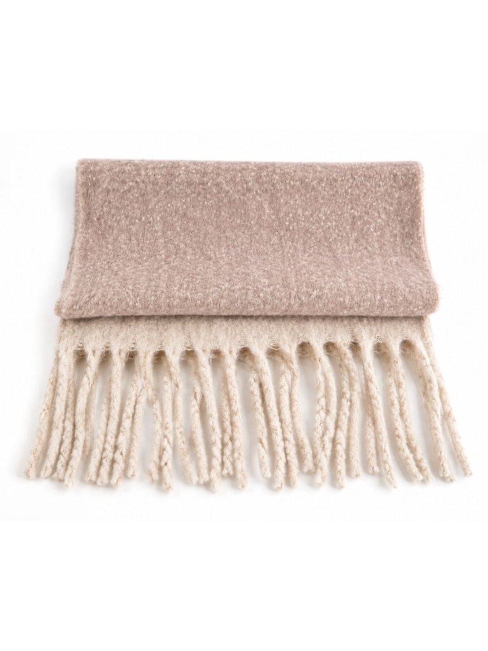 Mer Sea Ombre Scarf Shawl Wrap Blush Pink Fringe Soft Cozy One Size Large
